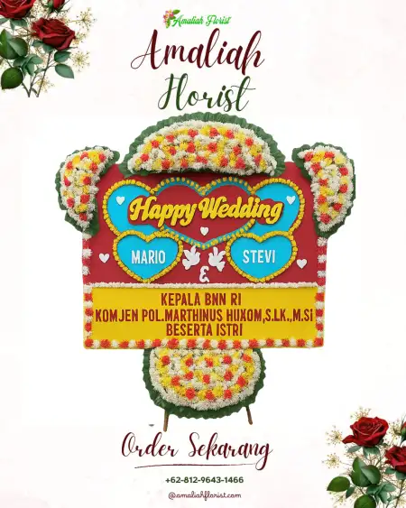 Papan Bunga Pernikahan Calaca